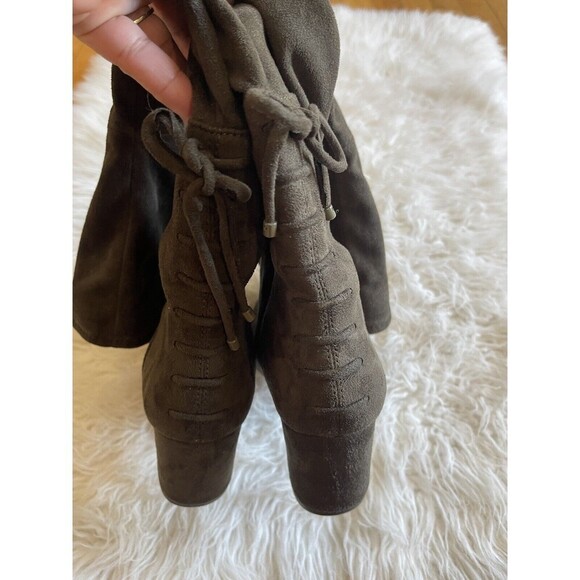 Aldo boots size 6.5 bresa green knee high Boots lace up back detail - Picture 5 of 9